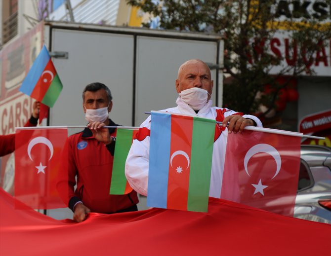 Erzurum'da "Türkiye Azerbaycan dostluk yürüyüşü" düzenlendi