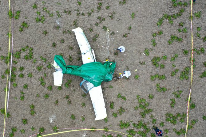 GÜNCELLEME 2 - Büyükçekmece'de eğitim uçağı düştü