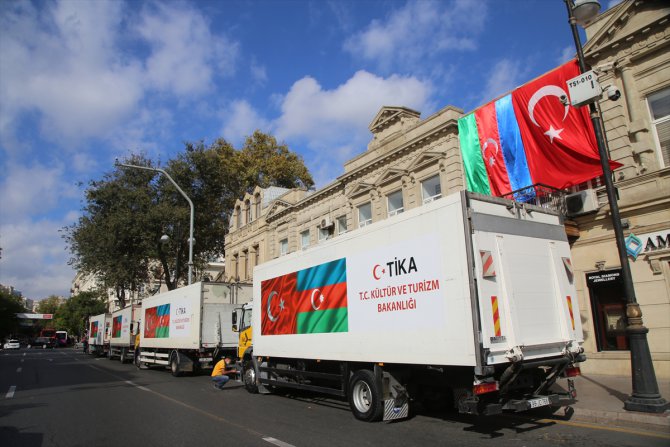 TİKA'dan cephe hattındaki Azerbaycanlı sivillere gıda yardımı