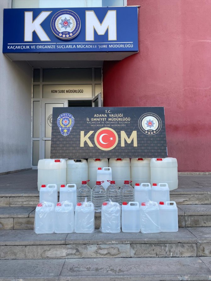 Adana'da 800 litre sahte içki ve 60 litre kaçak etil alkol ele geçirildi