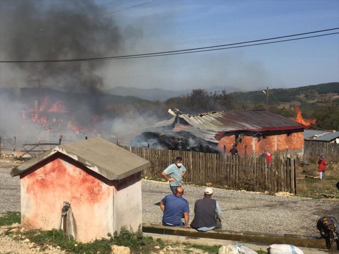 Bolu'da bir evde çıkan yangın çevredeki evlere sıçradı