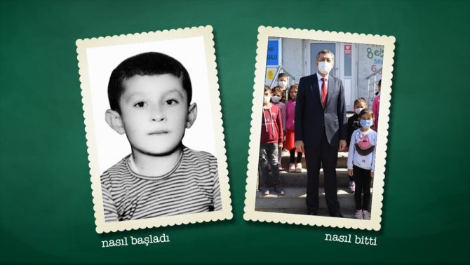 Milli Eğitim Bakanı Selçuk, "Nasıl başladı, nasıl bitti" akımına ilkokul fotoğrafıyla katıldı