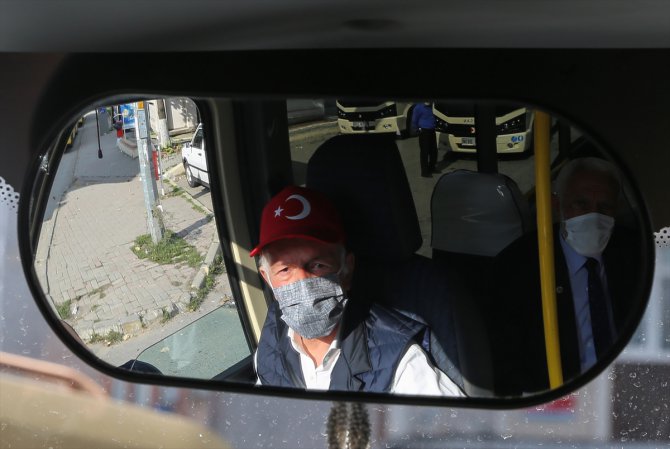 Bayrampaşa Belediye Başkanı Atila Aydıner, minibüs şoförü oldu koronavirüs önlemlerini denetledi