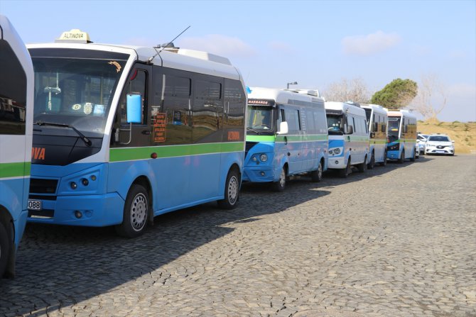 Tekirdağ'da minibüsçüler güzergah değişikliğini kontak kapatarak protesto etti