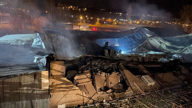 Kayseri'de fabrikada çıkan yangın hasara neden oldu