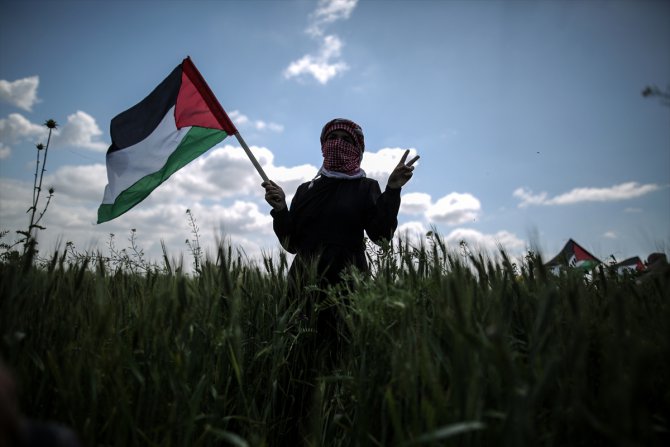 Gazze'nin farklı bölgelerinde "ulusal birlik" vurgusuyla 47. Toprak Günü etkinlikleri düzenlendi