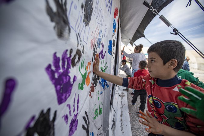 Malatya'daki konteyner kentte Otizm Farkındalık Günü etkinliği düzenlendi