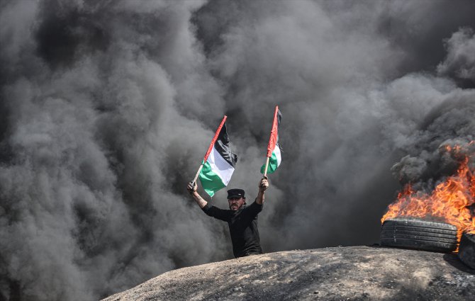İsrail güçlerinin Mescid-i Aksa baskını Gazze'de protesto edildi