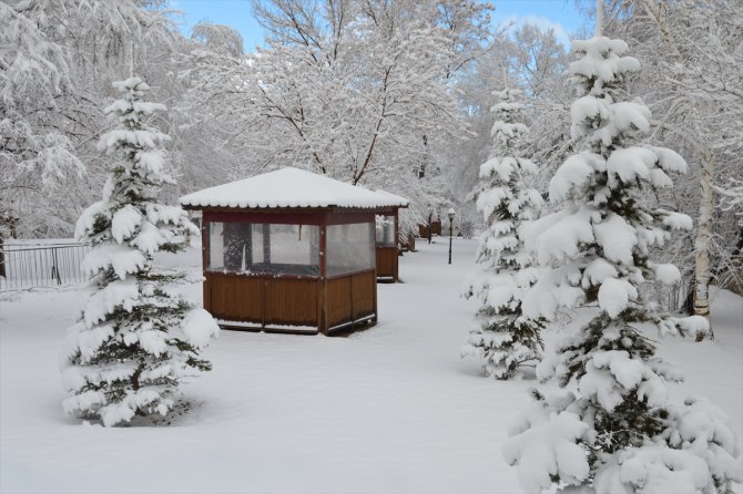 Erzurum, Kars ve Ardahan ilkbaharda yağan karla beyaza büründü