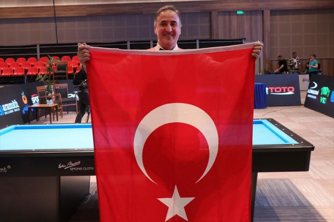 Avrupa Bilardo Şampiyonası'nda milli sporcu Hacı Arap Yaman altın madalya kazandı