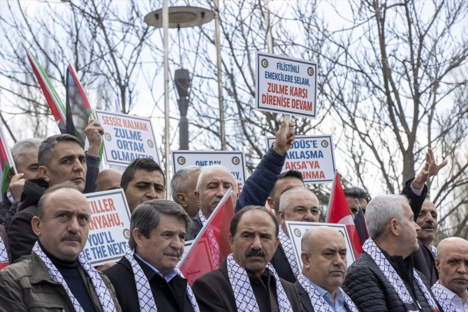 HAK-İŞ, İsrail'in Mescid-i Aksa saldırısını protesto etti