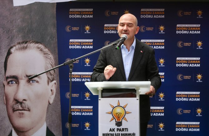İçişleri Bakanı Soylu, Beşiktaş Seçim Koordinasyon Merkezi'nin açılışında konuştu: