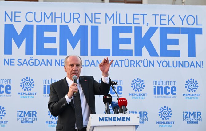 Cumhurbaşkanı adayı İnce, İzmir'de vatandaşlara seslendi: