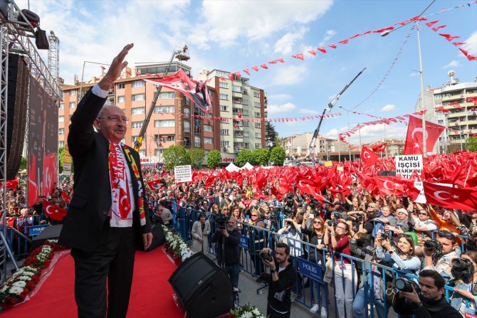 Cumhurbaşkanı adayı Kılıçdaroğlu, Eskişehir mitinginde konuştu: