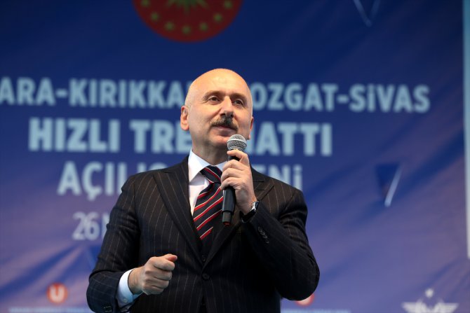 Bakan Karaismailoğlu, Ankara-Sivas Hızlı Tren Hattı Açılış Töreni'nde konuştu: