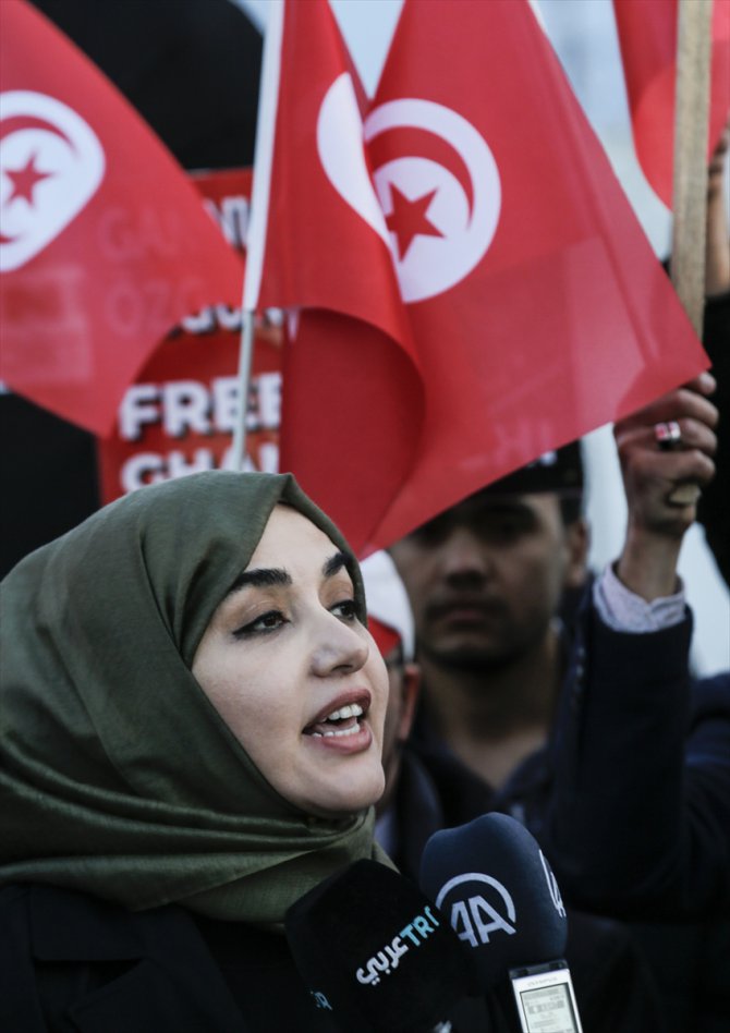 Tunus'ta Nahda lideri Gannuşi'nin tutuklanması Ankara'da protesto edildi