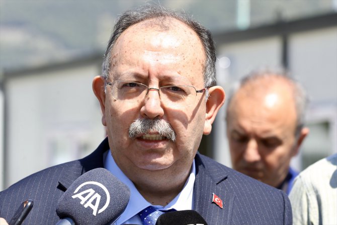 YSK Başkanı Yener, depremlerden etkilenen Hatay'da incelemede bulundu: