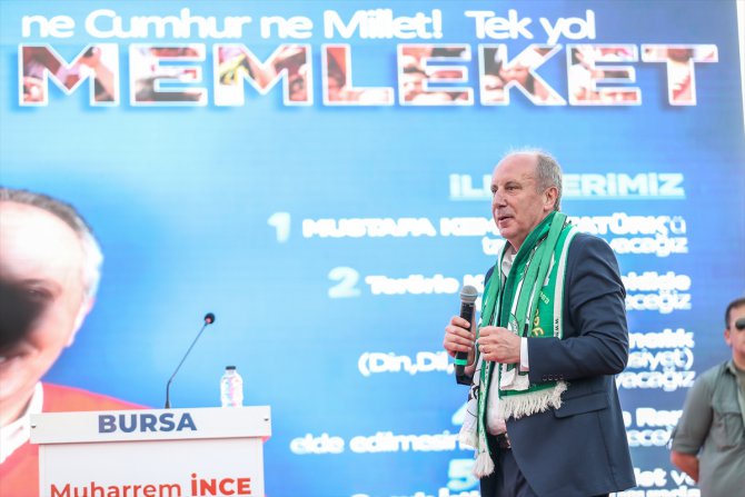 Cumhurbaşkanı adayı Muharrem İnce, Bursa'da konuştu:
