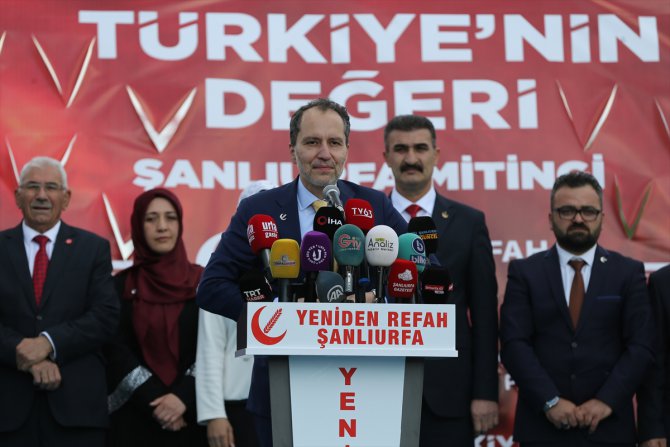 Yeniden Refah Partisi Genel Başkanı Erbakan, Şanlıurfa'da konuştu: