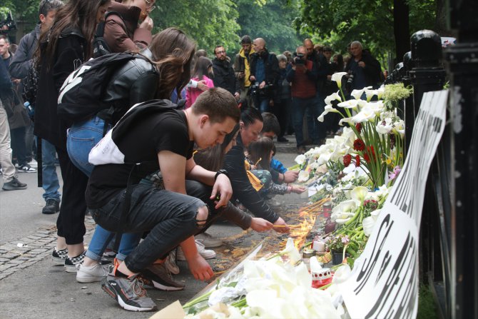 Sırbistan'daki saldırıda hayatını kaybeden 9 kişi anılıyor