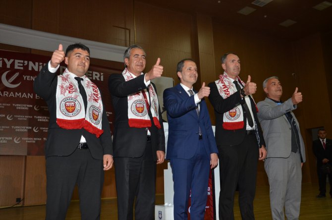 Yeniden Refah Partisi Genel Başkanı Erbakan, Karaman'da konuştu:
