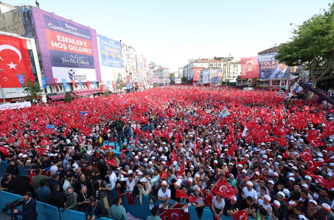 Cumhurbaşkanı ve AK Parti Genel Başkanı Erdoğan, partisinin Esenler mitinginde konuştu: (1)
