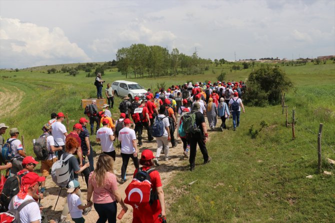 Atatürk ve İstiklal Yolu Yürüyüşü'nün 70 kilometrelik kısmı tamamlandı