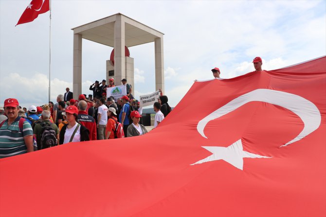 Atatürk ve İstiklal Yolu Yürüyüşü'nün 70 kilometrelik kısmı tamamlandı