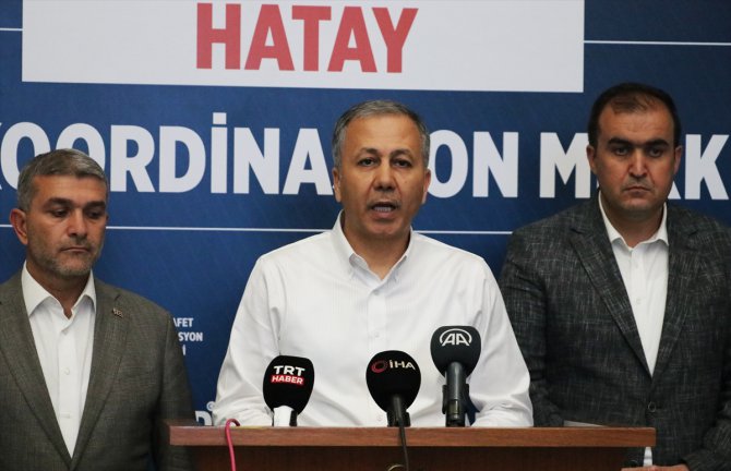 Bakan Yerlikaya Hatay'da Afet Koordinasyon Toplantısı'nın ardından açıklama yaptı: