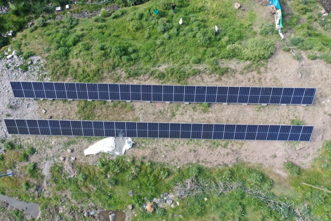 İran sınırındaki köyde güneş enerjili sistemle her eve su ulaşıyor