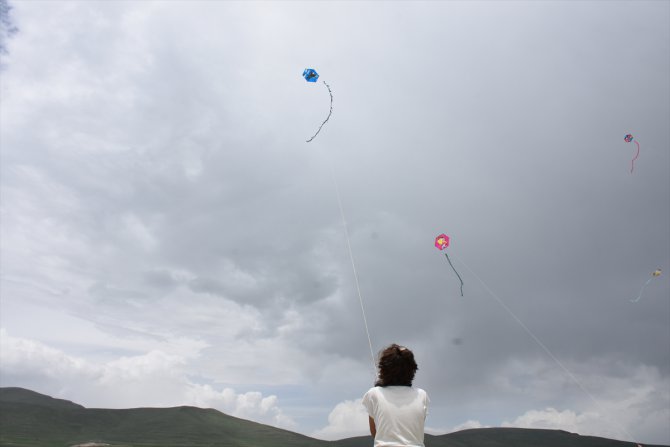 Erzurum'da uçurtmalar, yetim ve depremzede çocuklar için yükseldi