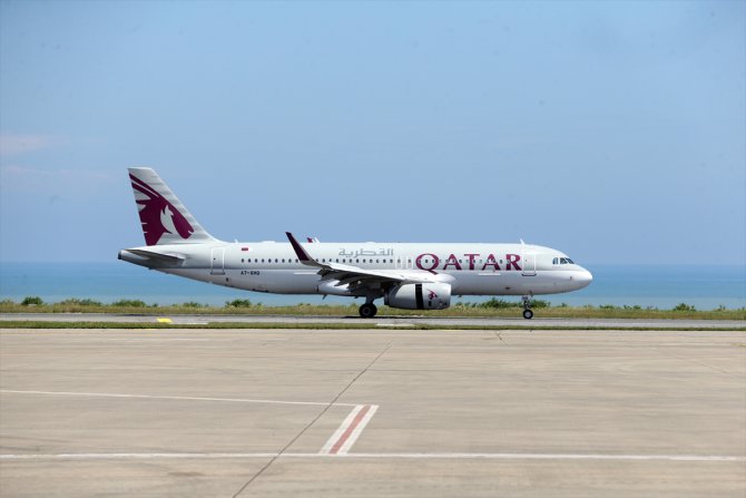 Trabzon ile Katar'ın başkenti Doha arasında ilk uçak seferi gerçekleştirildi
