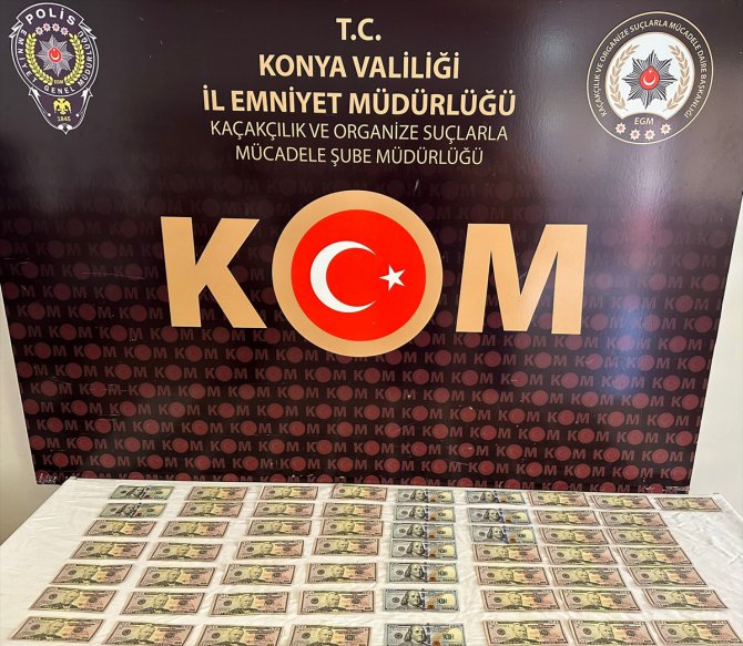 Konya'da sahte dolarla vatandaşları dolandıran 2 zanlı tutuklandı
