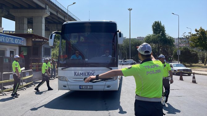 İstanbul otogarında trafik denetimi yapıldı