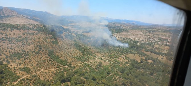 GÜNCELLEME - İzmir'de ormanlık alanda çıkan yangın kontrol altına alındı