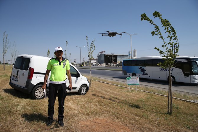 Kahramanmaraş'ta dron destekli trafik denetimi yapıldı