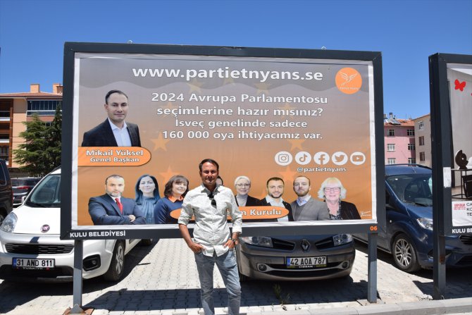 Türk asıllı siyasetçi Avrupa Parlamentosu seçimleri için Konya'daki hemşerilerinden oy istiyor