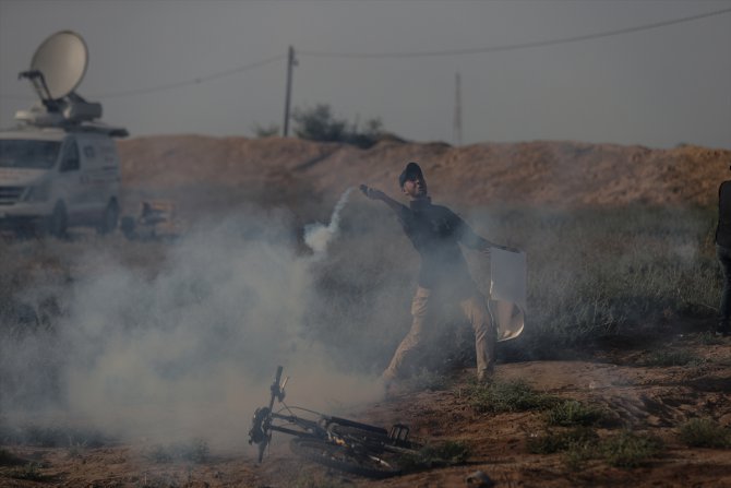 İsrail'in Cenin saldırıları, Gazze sınırında protesto edildi