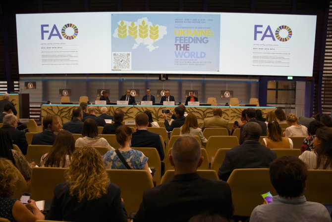 BM Gıda ve Tarım Örgütünde Karadeniz Tahıl Koridoru Anlaşması konferansı yapıldı