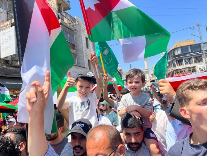 Ürdün'de "Filistin direnişi ve Cenin halkıyla dayanışma gösterisi" düzenlendi