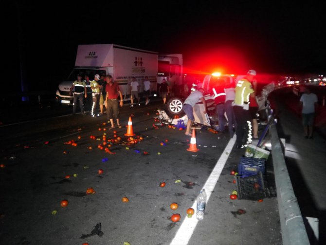 Çanakkale-İzmir kara yolundaki kazada 1 kişi öldü, 5 kişi yaralandı