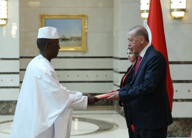 Gine'nin Ankara Büyükelçisi Kande, Cumhurbaşkanı Erdoğan'a güven mektubu sundu