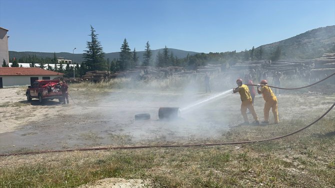 Isparta'da orman yangını tatbikatı yapıldı