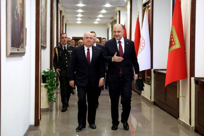Milli Savunma Bakanı Güler, Azerbaycan Cumhurbaşkanı Yardımcısı Ahadov ile görüştü