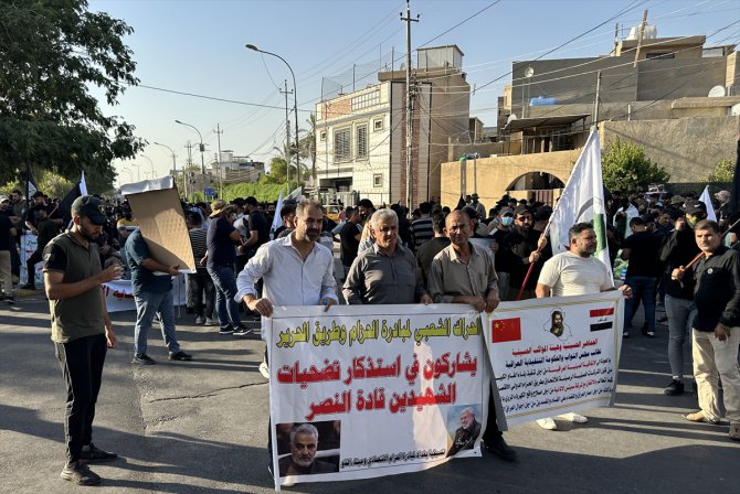 Şii milis güçlerinin taraftarları Bağdat’ta ABD Büyükelçisi'ni protesto etti