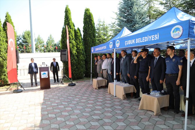 Çubuk'ta 15 Temmuz şehidi Ömer Takdemir mezarı başında anıldı