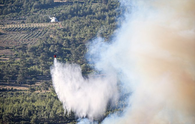 GÜNCELLEME - Mersin Gülnar'daki orman yangınına müdahale sürüyor