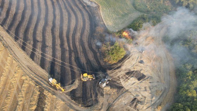 Tekirdağ'da 40 dönüm buğday ekili alan yandı