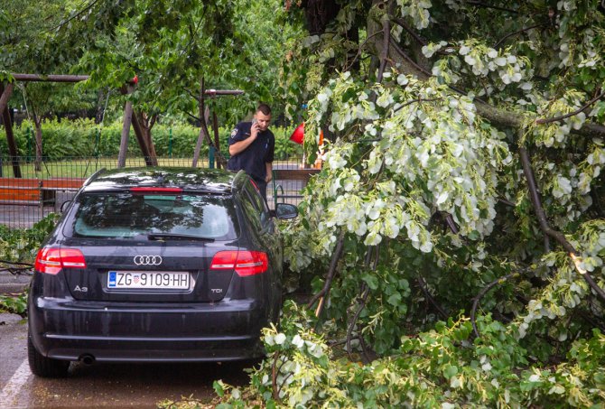 Hırvatistan'da şiddetli rüzgar ve yağmurda devrilen ağaçlar nedeniyle 2 kişi yaşamını yitirdi