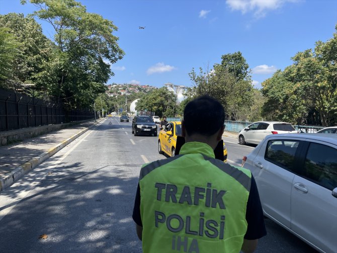 İstanbul'da dron destekli trafik denetimi yapıldı